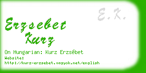 erzsebet kurz business card